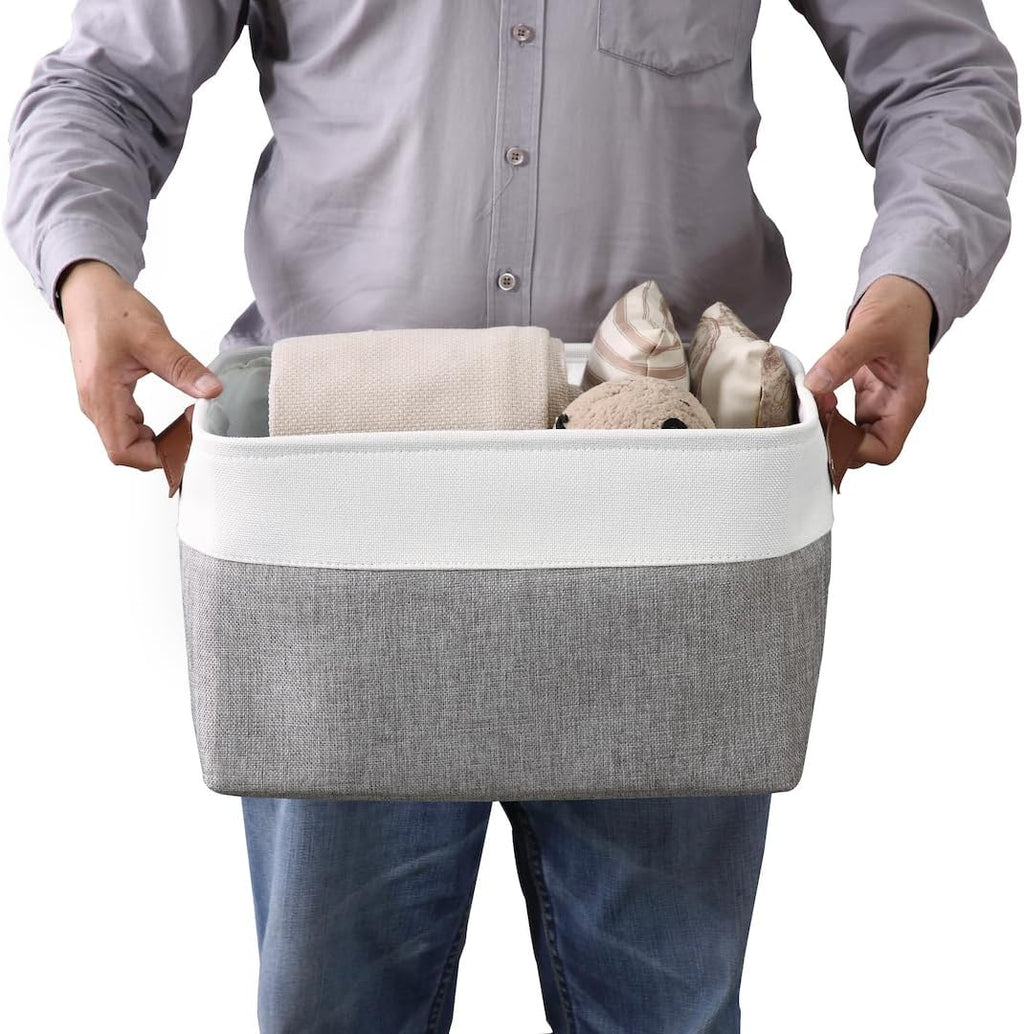 Storage Bins, Large Fabric Storage Baskets for Shelves 4 Pack