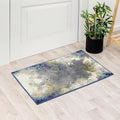 Modern Abstract Medium Pile Area Rug Blue 2X3