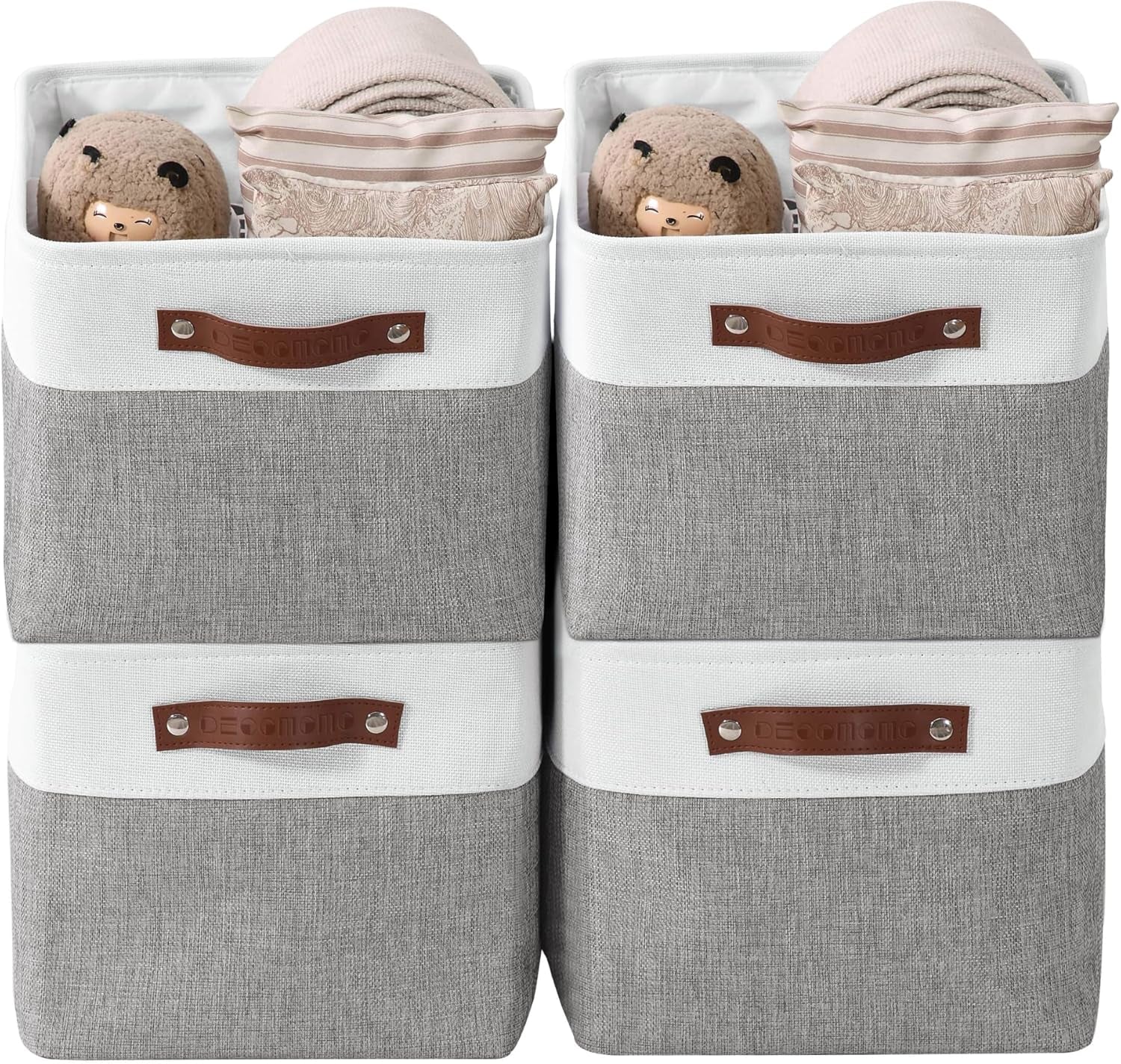 Storage Bins, Large Fabric Storage Baskets for Shelves 4 Pack