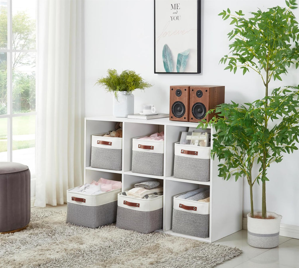Storage Bins, Large Fabric Storage Baskets for Shelves 4 Pack