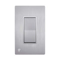 Brushed Silver Single Pole Decorator Light Switch, 15A, 1 Pack