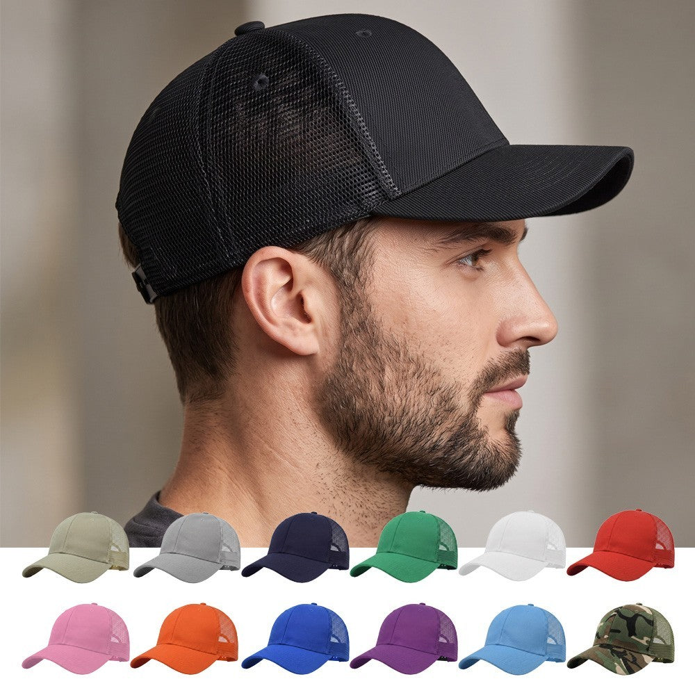 Trucker Hat Plain Mesh Back Solid Snapback Baseball Cap Visor Blank Hats Caps